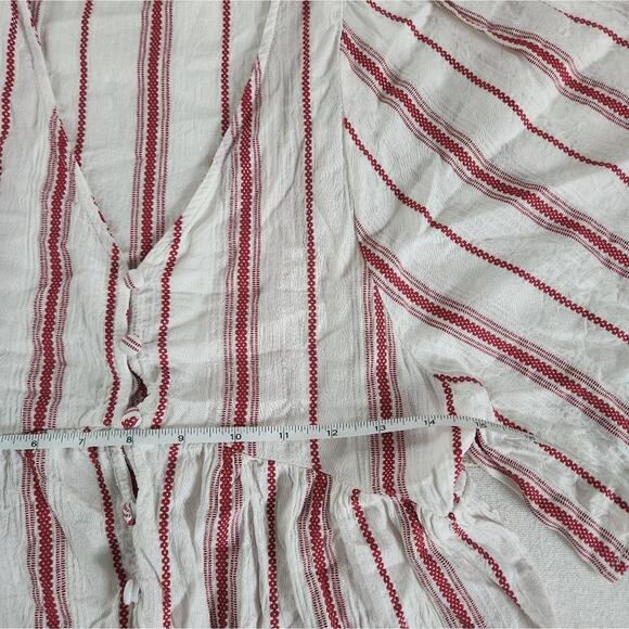 Francesca's Blue Rain Claire Striped Blouse small - Picture 10 of 11